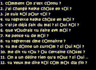 juste pour savoir