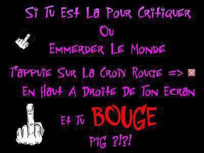 AVIS AUX CONNARDS